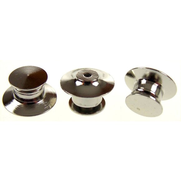 Silver Pin Keepers 6 Dozen 72 Spring Flat Head Brass Lapel Vest Cap Pinback Gift - Picture 1 of 5